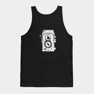 Vintage Old Style Camera Vector Illustration Tank Top